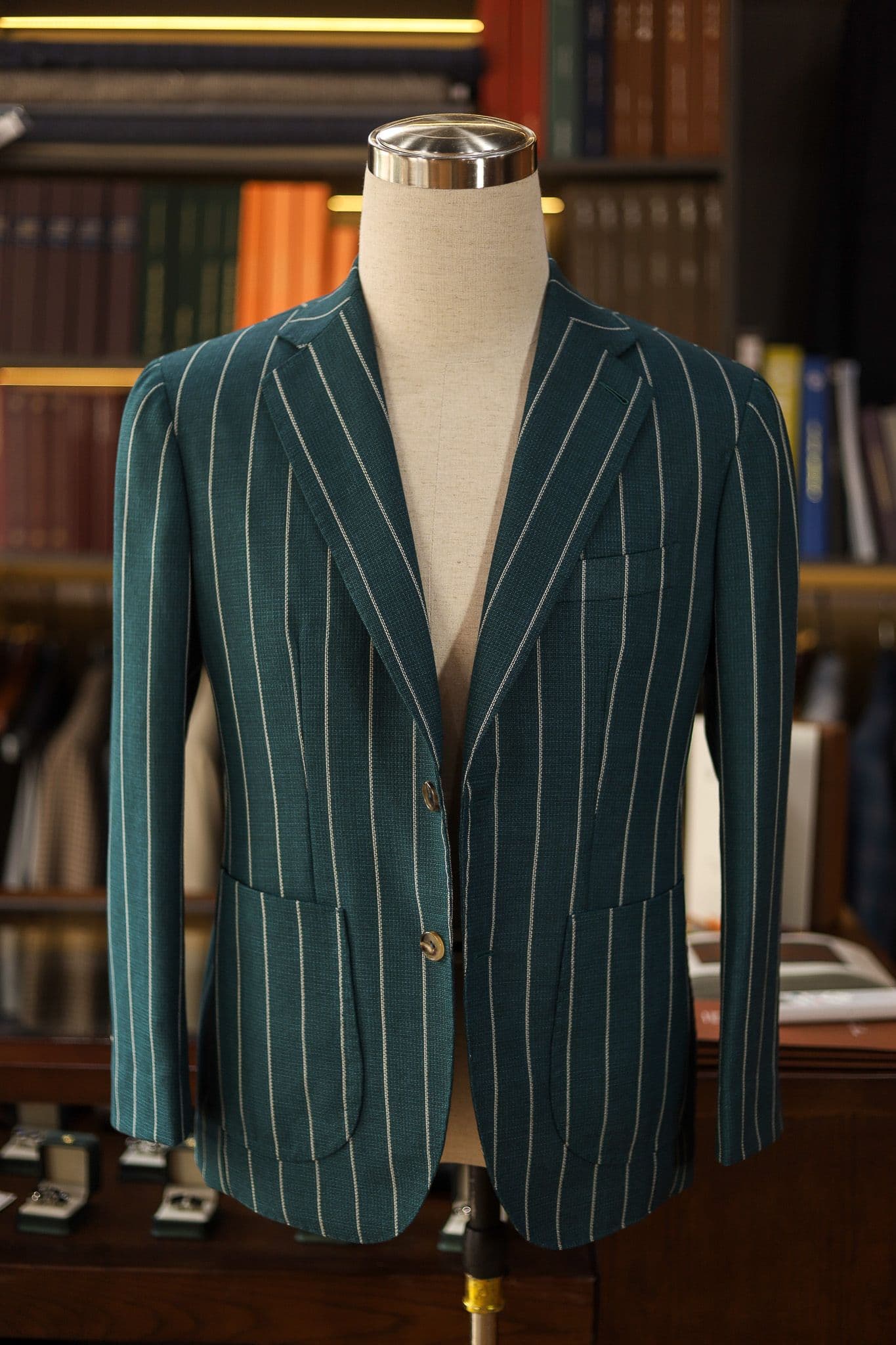 holland-and-sherry-darkteal-stripe-hopsack-mesh-jacket