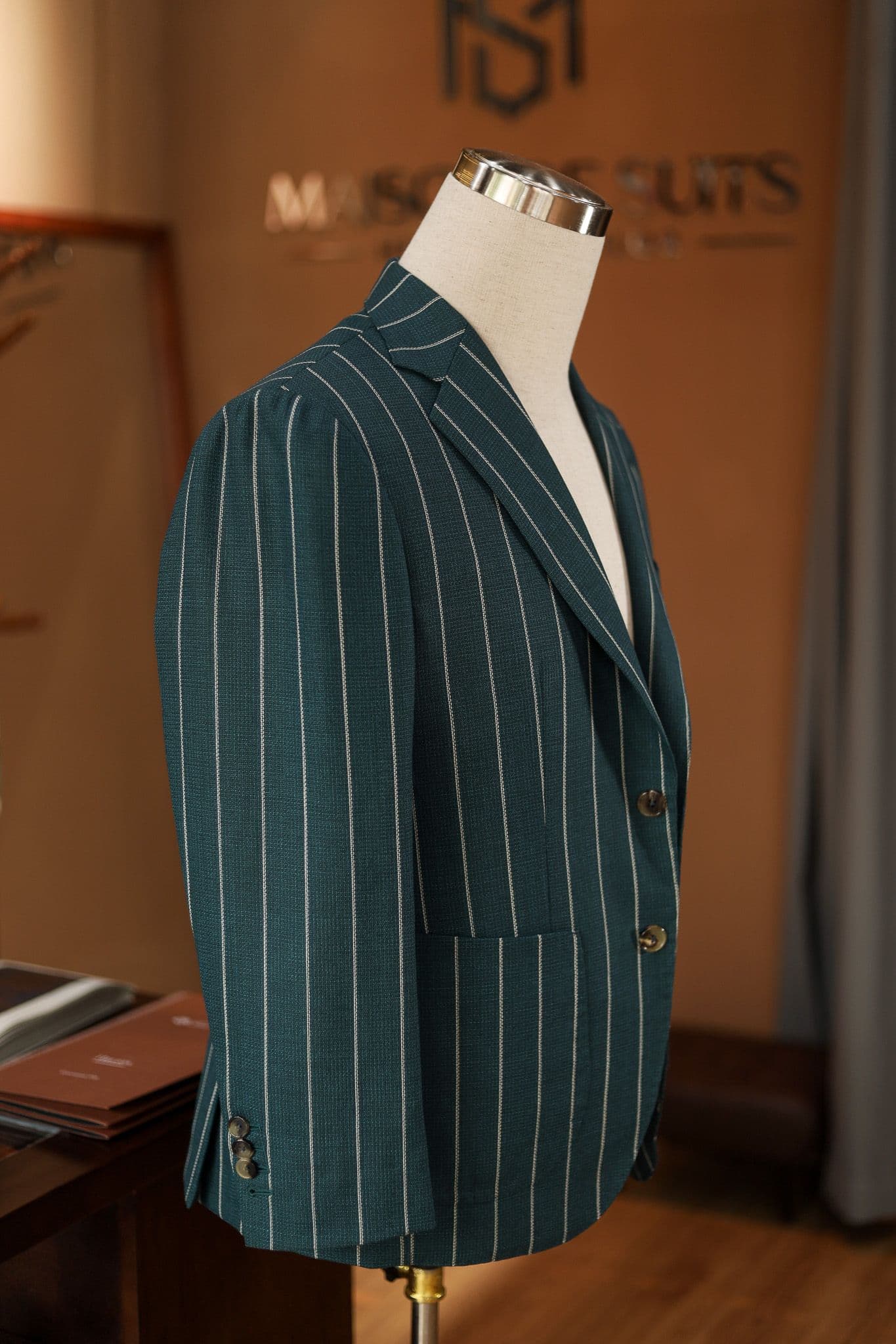 holland-and-sherry-darkteal-stripe-hopsack-mesh-jacket