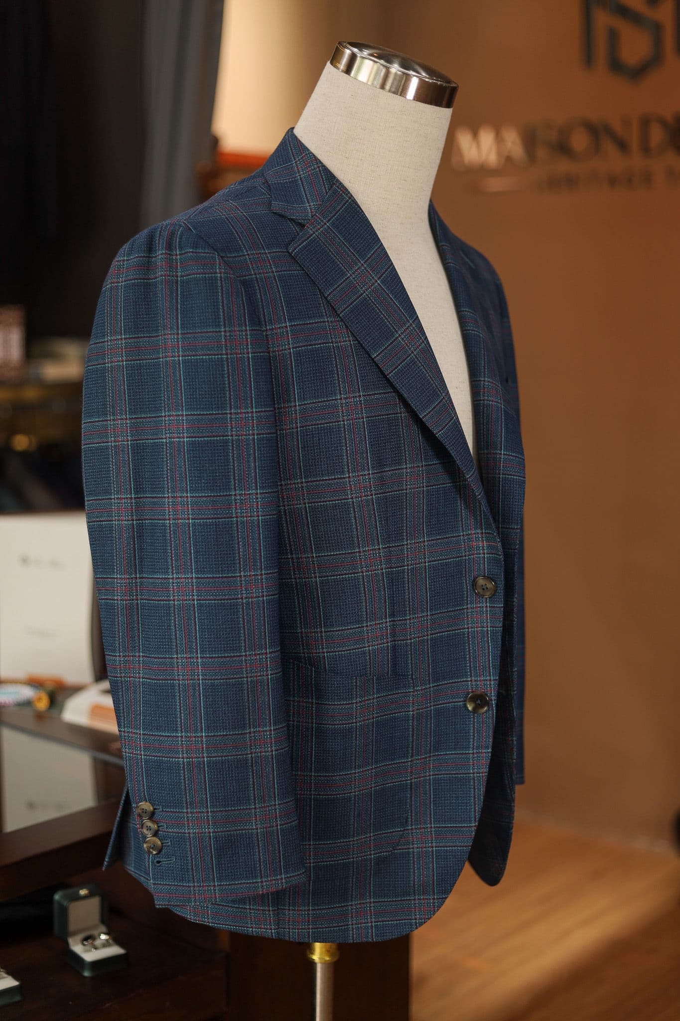 holland-and-sherry-blue-check-hopsack-mesh-jacket