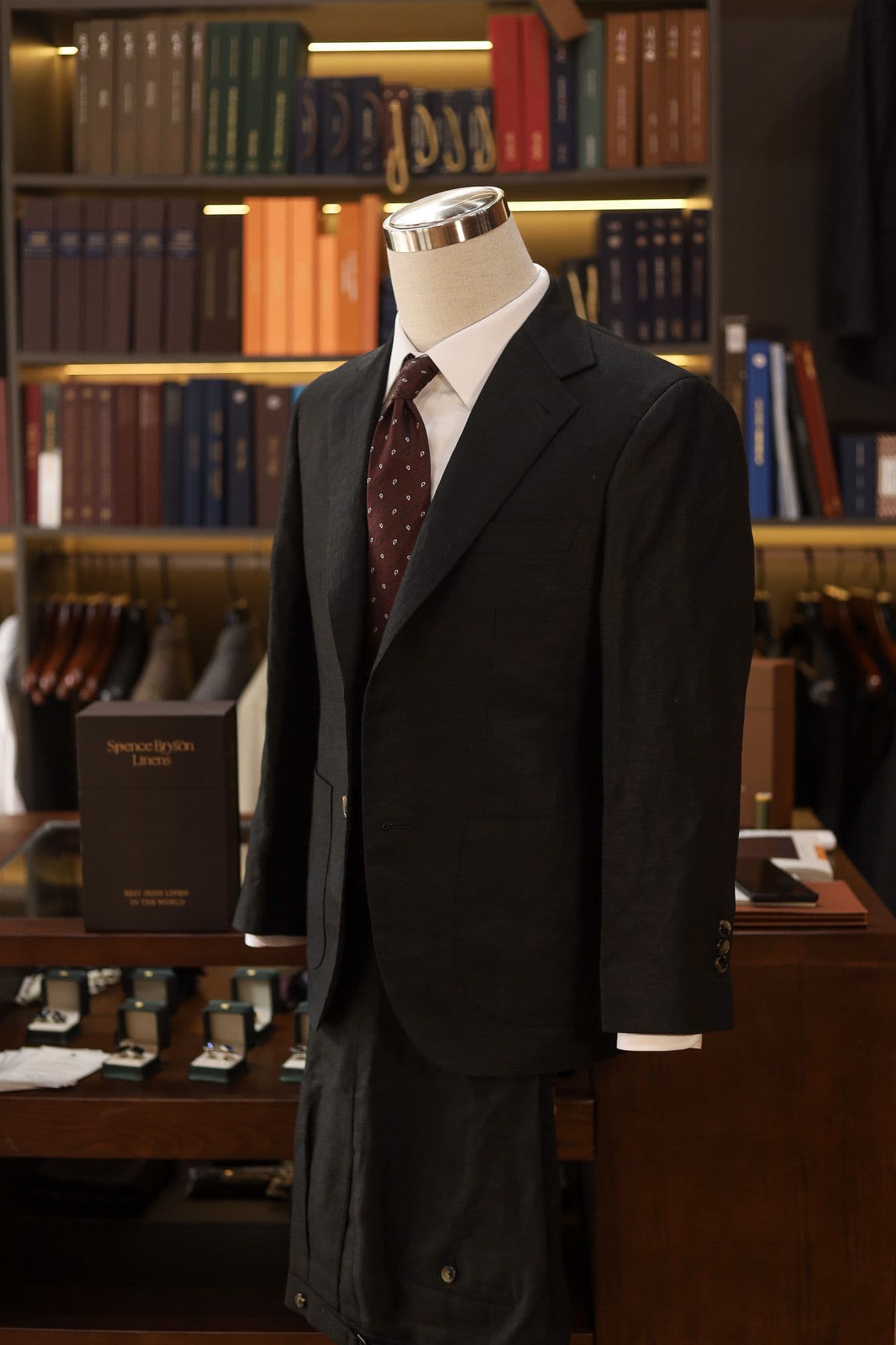 Spence Bryson Black Linen Suit