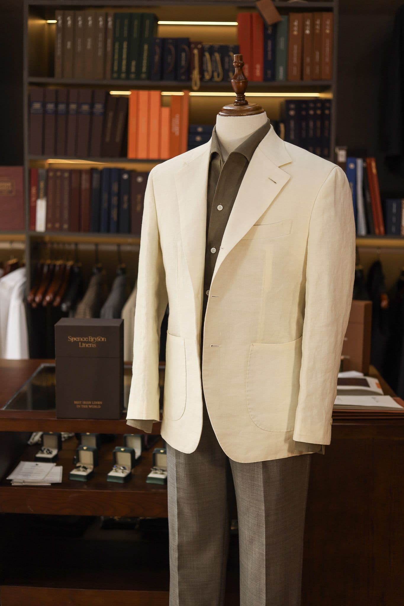 Spence Bryson Off White Linen Jacket